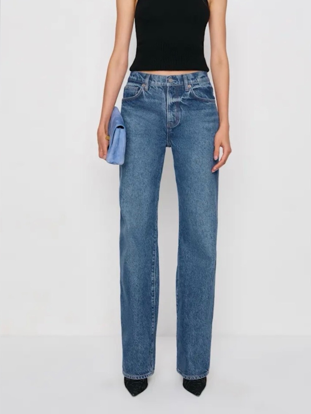 Reformation Val 90s Mid Rise Straight Jeans